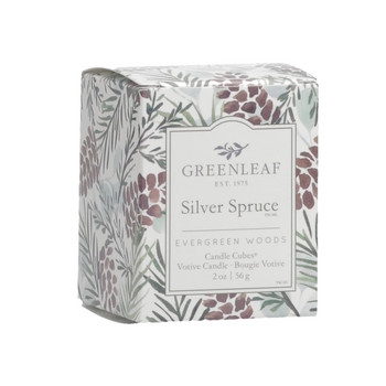 Greenleaf Candle Cube Votivkerze - Silver Spruce 56 g